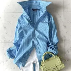美品 エトロ ETRO イタリア製 シルク100% 長袖シャツ ライトグリーン