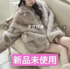 ミドルフェイクファーコート ベージュ NICE CLAUP