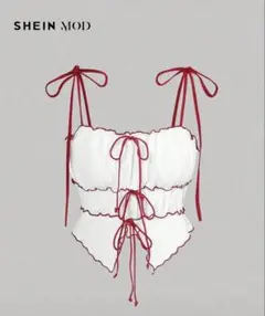 SHEIN タンクトップ　コントラストトリムレディースサマーキャミソールSサイズ