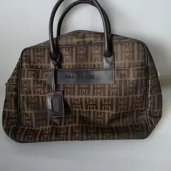 ほぼ未使用 MILANO HOUSE ミラノハウス ボストンハンドバッグ こげ茶 