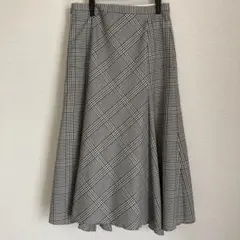 23区　グレンチェックフレアースカート36