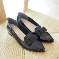 SESTOポインテッドトゥリボンローファー 24.5cm