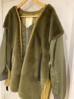 完売品！美品＊etsinta エシンタファー切替ジャケット　カーキ CIAOPANIC TYPY｜【etsinta】ファー切替ショートスタンド