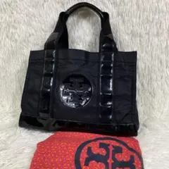 『Tory Burch』トリーバーチ エナメル ナイロン トート ハンドバック
