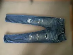 AZUL ダメージ加工 スキニーデニム