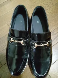 【25日削除】ブラック エナメル ビットローファー 4L 〜25cm