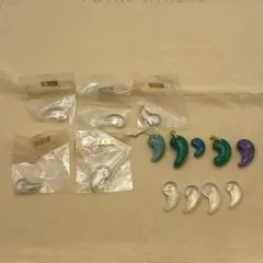 ◇14593　未使用品　中古品　勾玉　本水晶　ペンダントトップ　14個セット