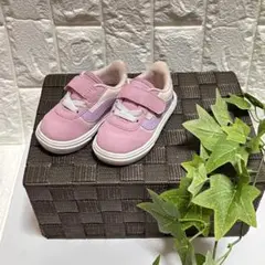美品 VANS ピンク キッズスニーカー 12cm ベルクロ