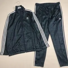 希少サイズXO✨アディダス ジャージセットアップ ブラックウォッチ トレフォイル
