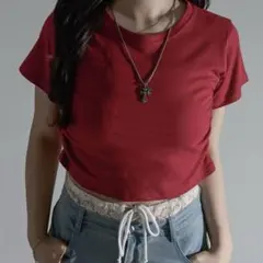 apres jour mignon サイドシャーリングクロップドTシャツのサムネイル