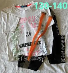 ダンス衣装セット　CHEER Tシャツとレギンスセット　おまけ付き　Sのサムネイル