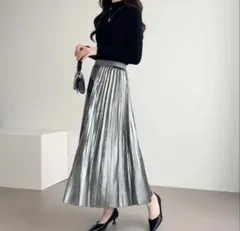 abitokyoシャイニープリーツロングスカート