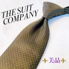 【美品】THE SUIT COMPANY カーキ ドット ビジネス フォーマルのサムネイル