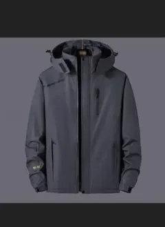 ダークグレー フード付き マウンテンパーカー XL