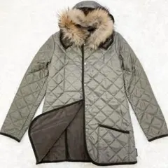 【極美品】トラディショナルウェザーウェア キルティングコート 裏ボア ファー S