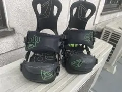 SP CORE スノーボードビンディング ブラック/グリーン サイズ　M