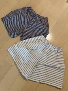 GU ストライプ 半ズボン 2枚セット