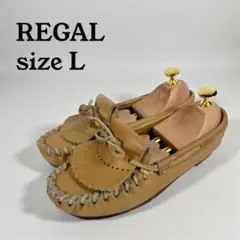 REGAL リーガル　ローファー（L）フリンジ　モカシンシューズ　茶