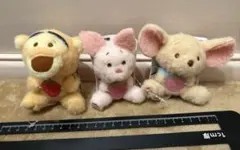 くまのプーさん　ミルキーボア　いちご大好きマスコット　3種セット