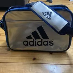 adidas ショルダーバッグ シルバー/ネイビー
