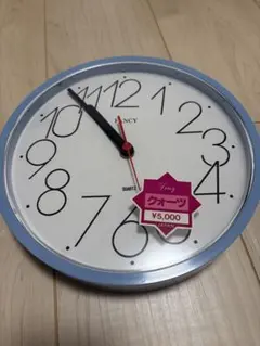 FANCY クォーツ掛時計 ホワイト/ブルー