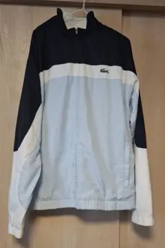 LACOSTE フルジップジャケット 水色/ネイビーのサムネイル