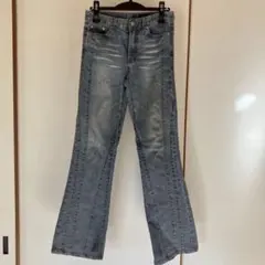 BlueJam ライトブルーブーツカットダメージデニム