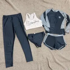 スポーツ　水着　5点セット　L