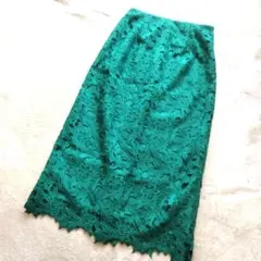 AG by aquagirl　フラワーレースタイトスカート　花柄　レース　上品