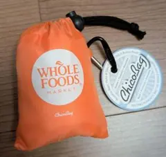新品　WHOLE FOODS　ホールフーズ　エコバッグ　オレンジ