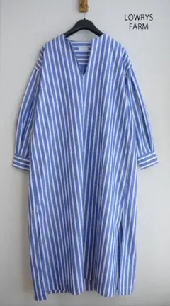 ローリーズファーム　さわやかストライプ柄スキッパーシャツワンピース♪