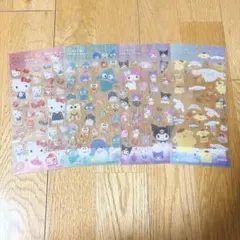 【正規品】サンリオキャラクターズ　クリアキャンディシール4枚セット