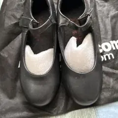 子供用　タップシューズ　ブラック ストラップ付き　約21cm