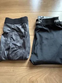 2枚‼️PUMA インナータイツ 140サイズ グレー ブラック
