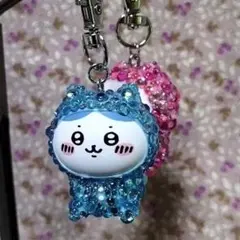ちいかわ デコ キーホルダー ブルー×ピンク セット