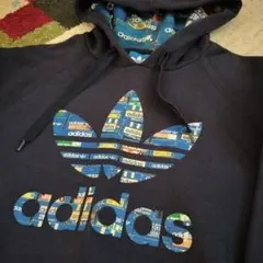 アディダス裏起毛プルパーカー　ユニセックスLサイズ