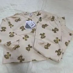 フタくま　ミニ裏毛　パジャマ　100cm