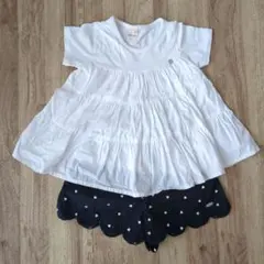 プティマイン　半袖チュニック・ショートパンツセット100㌢