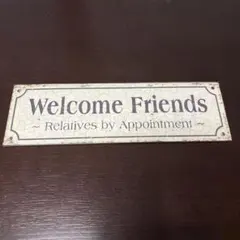 ブリキ看板 Welcome Friends