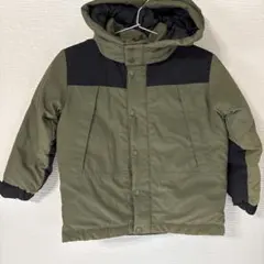 フード付き中綿コート オリーブグリーン ブラック