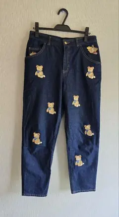 ユキエモン yukiemonトランポリン刺繍デニムスカート 新品うすめミドル