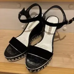 DIANAウェッジヒールサンダル S ブラック