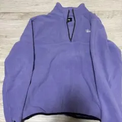 Stussy パープル ハーフジップ フリース S