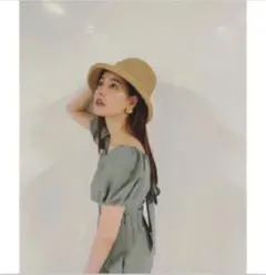 SNIDEL チェックパフスリーブブラウス　チェックハイウエストストレートパンツ