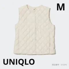 ユニクロ パフテックキルティングベスト/ウォームパデッド オフホワイト