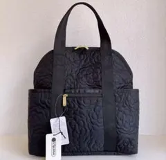 新品 LeSportsac レスポートサック リュック バックパック 黒 花柄