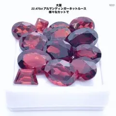 大量 22.475ct アルマンディンガーネットルース 様々なカットで