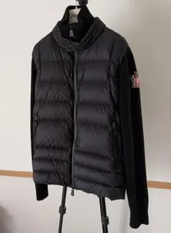 モンクレール グルノーブル ニット切替 ダウンジャケット カーディガン 黒 M