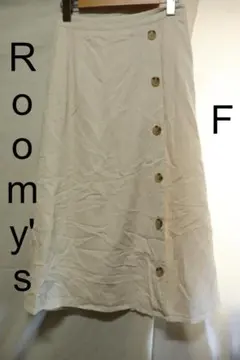 プロフRoomy's生成りスカート/ルーミーズブランドホワイトFのサムネイル