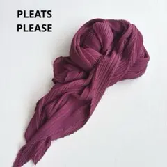 美品✨PLEATS PLEASE プリーツプリーズ ストール　ショール　紫ピンクのサムネイル